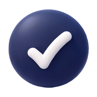 check mark in circle on smartphone
