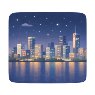 city skyline at night